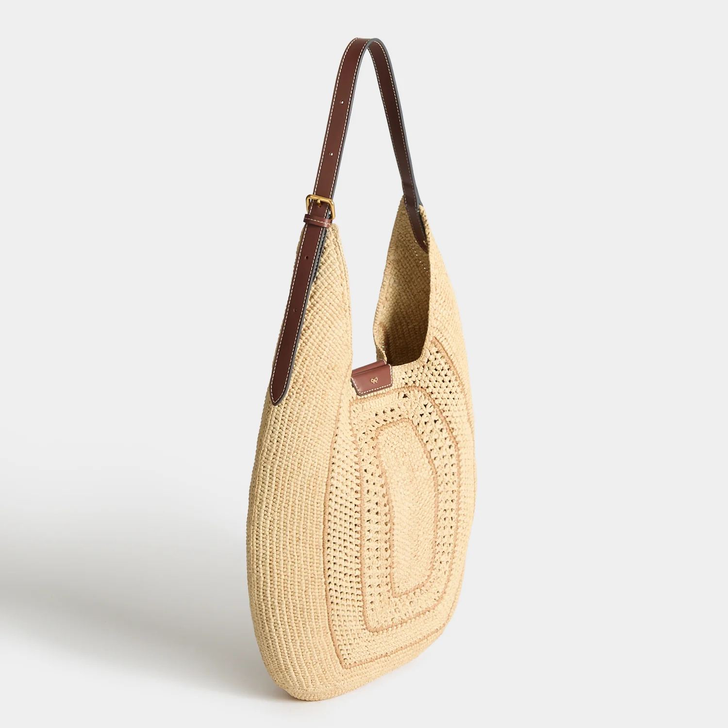 Raffia Bow Hobo Bag - Image 3