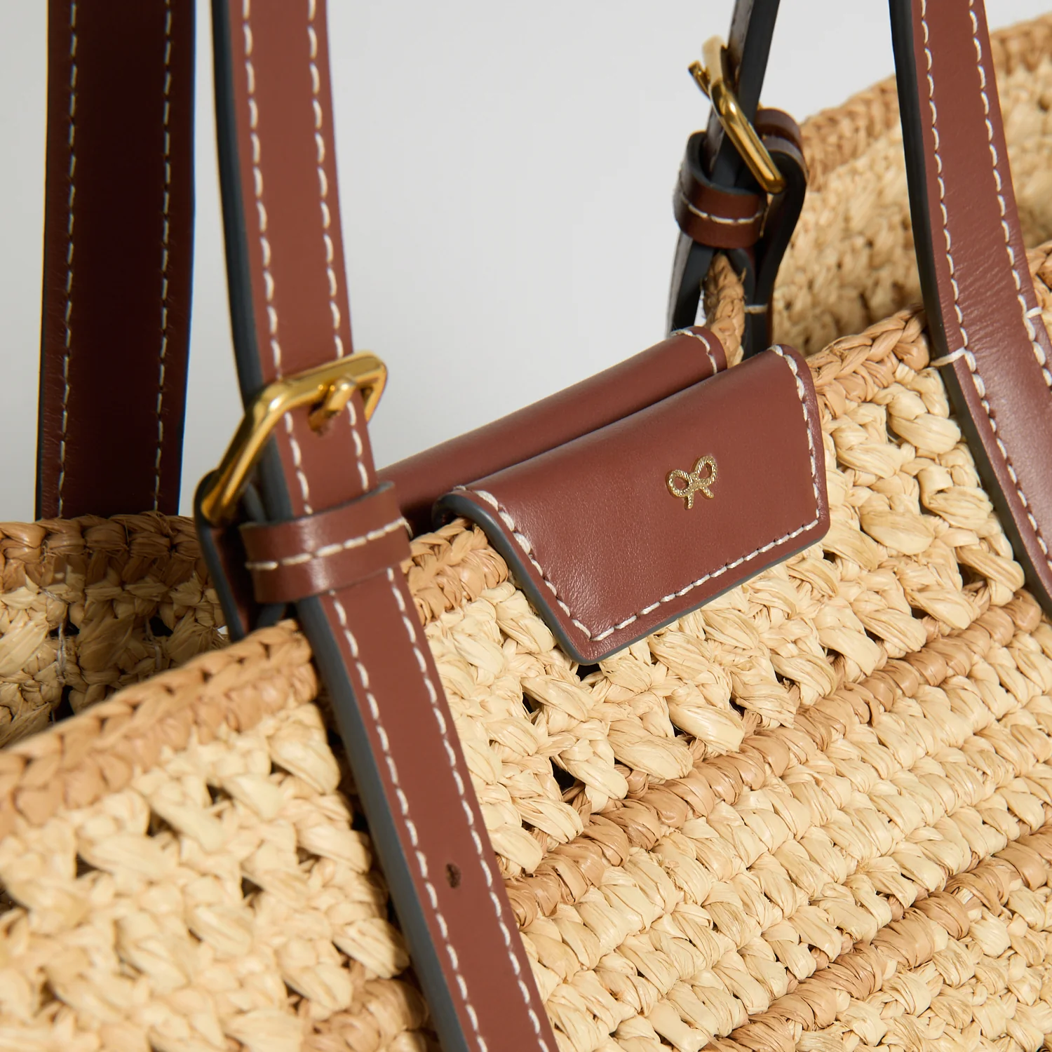 Raffia E/W Bow Tote - Image 7