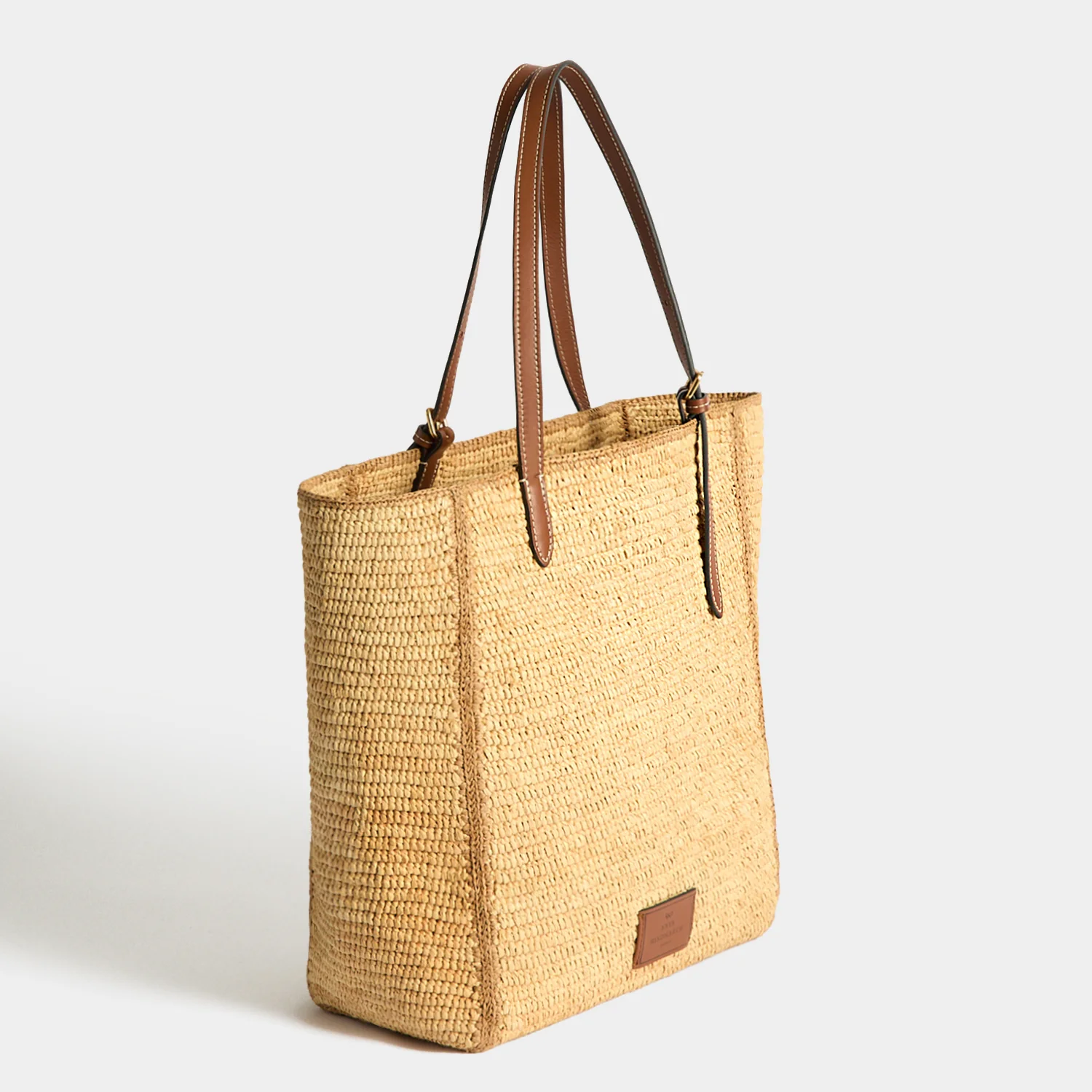 N/S Raffia Eyes Small Tote - Image 3