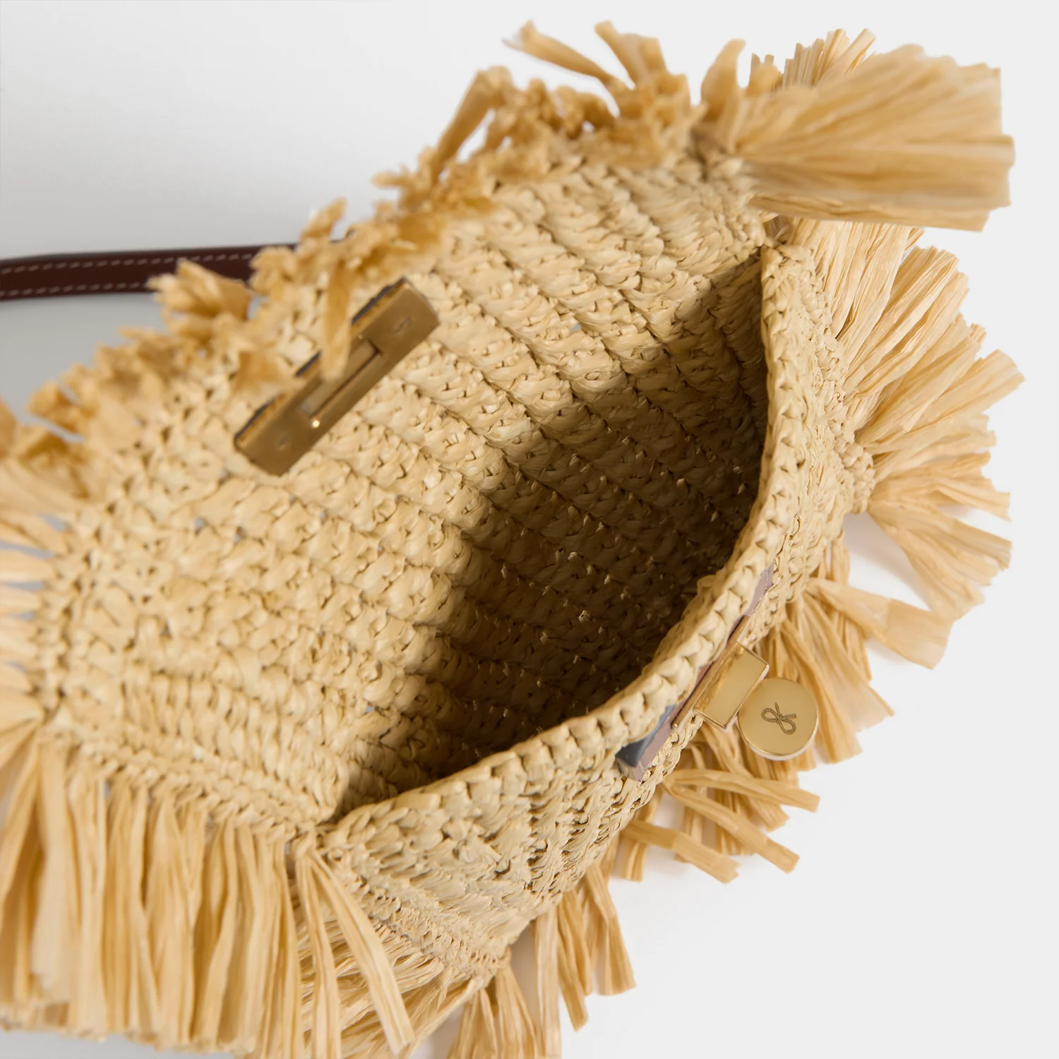Raffia Cross-body Phone Pouch - Image 7